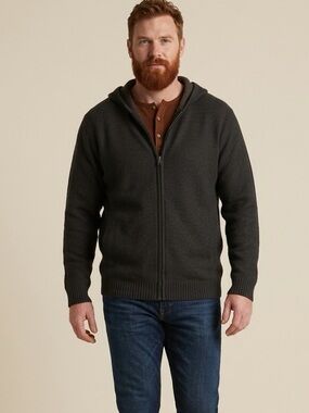 NWT PX Clothing - Men’s Navy Blue Full Zip Hooded Sweater Hoodie - Size XXL